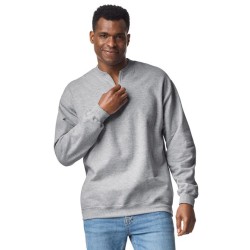 Plain Softstyle™ midweight adult fleece 1/4-zip sweatshirt GILDAN 275 GSM