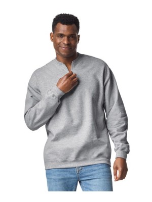 Plain Softstyle™ midweight adult fleece 1/4-zip sweatshirt GILDAN 275 GSM