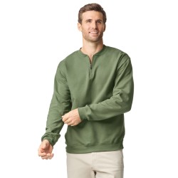 Plain Softstyle™ midweight adult fleece 1/4-zip sweatshirt GILDAN 275 GSM