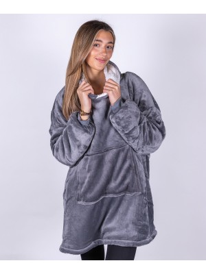 The Ribbon oversized cosy reversible sherpa hoodie 900g