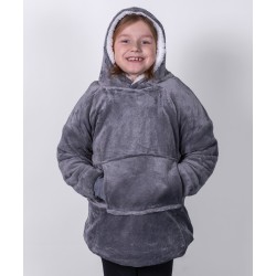 the Kids Ribbon Oversized Cosy Reversible Sherpa Hoodie