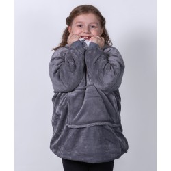 the Kids Ribbon Oversized Cosy Reversible Sherpa Hoodie