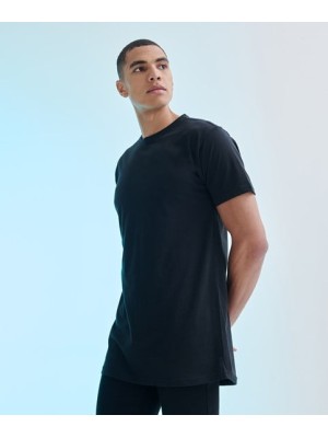 Longline T-shirt With Dipped Hem