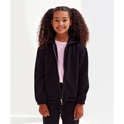 Kids TriDri® recycled cropped oversize full-zip hoodie 280gsm