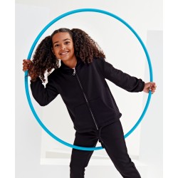 Kids TriDri® recycled cropped oversize full-zip hoodie 280gsm