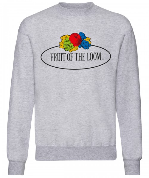 Plain Vintage set-in sweatshirt large logo print Sweatshirts Fruit of the Loom White: 260. Colours: 280 GSM