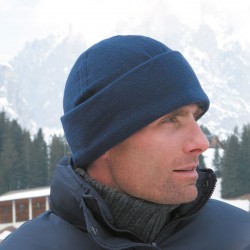 Plain Active fleece ski bob hat Result 200 GSM