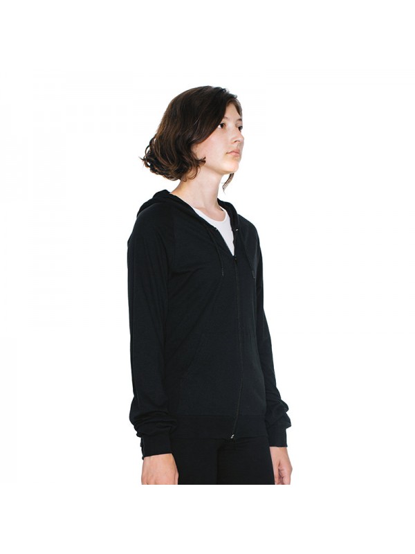 Plain Fine Jersey zip hoodie American Apparel 146 GSM