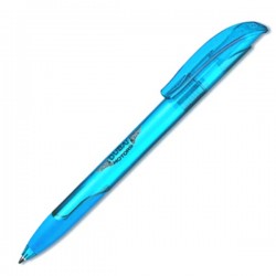 Plastic Pen Challenger Soft Clear Retractable Penswith ink colour Blue Refill