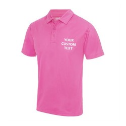 Personalised Polo Shirts AWDis Just Cool 140gsm with custom text Embroidery or logo