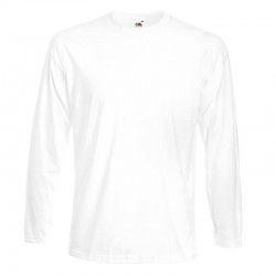 Personalised T Shirt Long Sleeve Super Premium Fruit of the loom White 190gsm, Colours 205gsm with custom design printed
