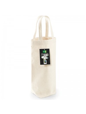 Plain Fairtrade cotton bottle bag BAG WESTFORD MILL 72 GSM
