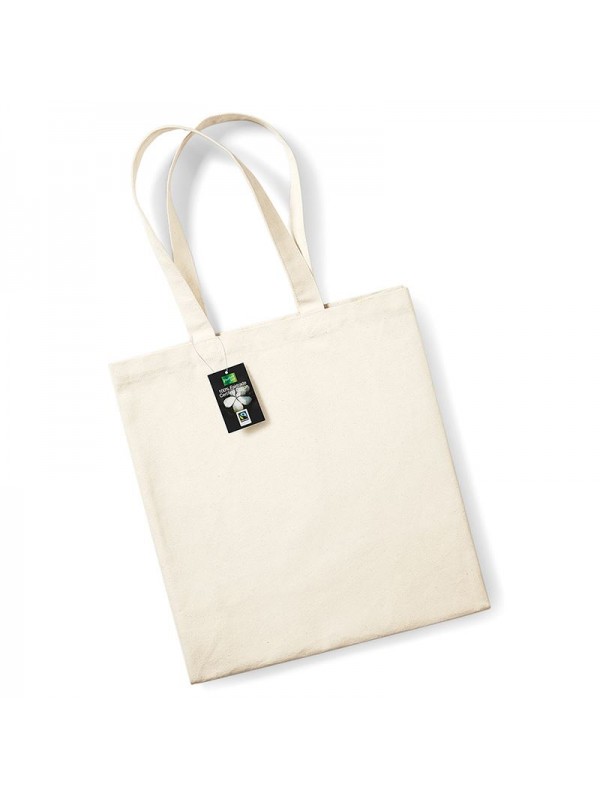 Plain Fairtrade cotton classic shopper BAGS WESTFORD MILL 266 GSM