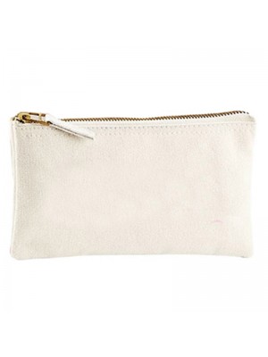 A Cotton cosmetic zip purse bag