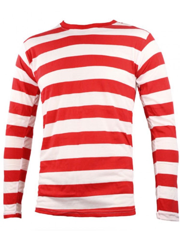 red and white striped sweatshirt
