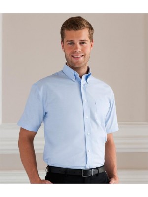 Plain COLLECTION SHORT SLEEVE EASY CARE OXFORD SHIRT RUSSELL White 130, Colours 135 GSM