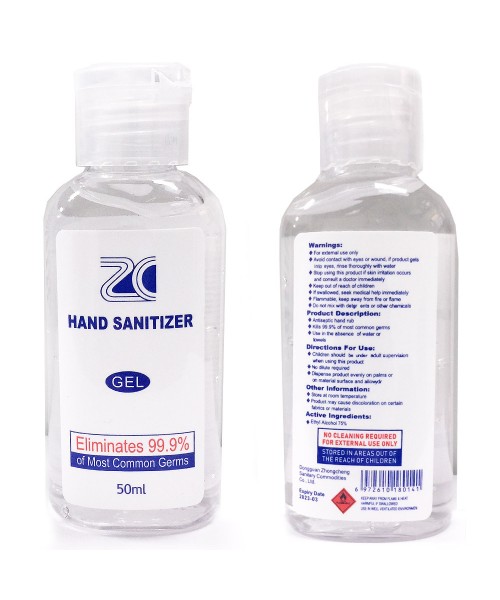 10 Bottles (PACK) x 50 ML Antibacterial Hand Sanitiser 75% Alcohol